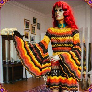 Bell Sleeve Crochet Dress from Fantasia Superstar